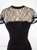 50s Lace Bodice Sheath Dress - close up on dress form