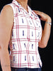 50s Sleeveless Blouse - on a person, angle view
