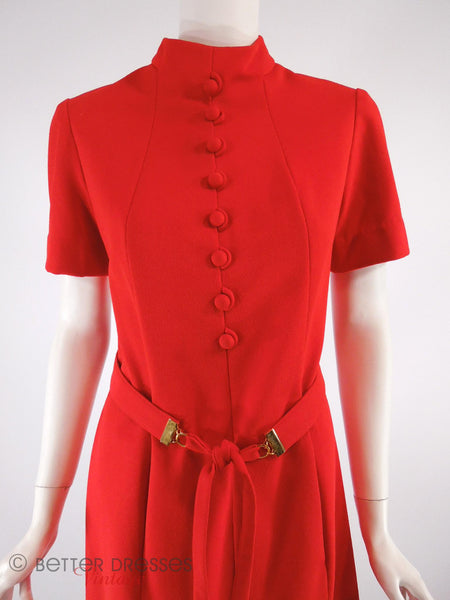 60s Mod Belted Shift Dress - close