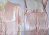 40s Pink Rayon Pajamas - details
