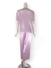Pyjama Satin Lavande Années 40