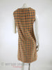 60s Plaid Tweed Dress + Coat - dress from back