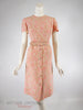 60s Peach and Taupe Dress Suit - dress front