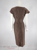 50s Brown Sheath Dress - back view