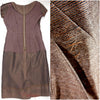 50s Brown Sheath Dress - interior + rough area