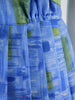 50s/60s Blue & Green Full Skirt Dress - more details