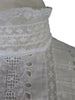 neck detail showing fine cotton lace