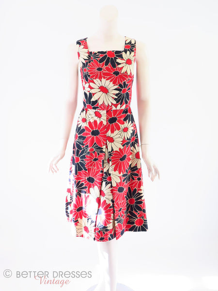 60s red white blue dress & jacket set - no belt