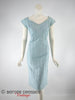 50s Light Blue Eyelet Dress - against white