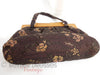 40s wood Frame Carpet Bag Purse - bottom