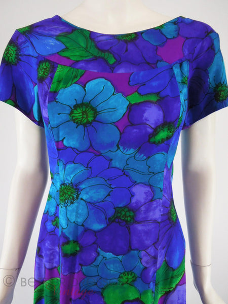 60s/70s Hawaiian Dress - close