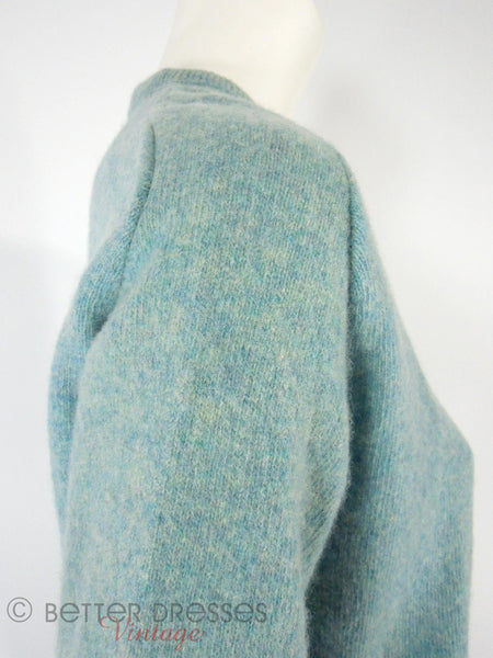 60s/70s Blue Wool Sweater - shoulder
