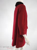 60s Red Wool Coat - side view