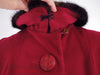 60s Red Wool Coat - under collar