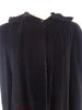 40s Hooded Velvet Opera Jacket - hood down, close view