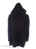40s Hooded Velvet Opera Jacket - back view, hood up