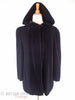 40s Hooded Velvet Opera Jacket - hood up, front view