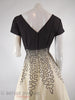 50s Black & Cream Party Dress - back close
