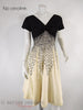 50s Black & Cream Party Dress - no crinoline