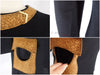 60s/70s Leopard Trim Black Mini Dress - details