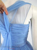 50s Periwinkle Blue Party Dress - back detail