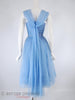 50s Periwinkle Blue Party Dress - back without crinoline