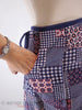 70s Red White Blue Wrap Skirt - pocket