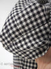 50s B&W Gingham Slim Skirt - hem + seams