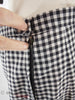 50s B&W Gingham Slim Skirt - closure