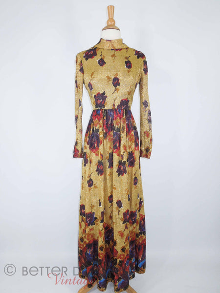 60s Metallic Gown - front full view