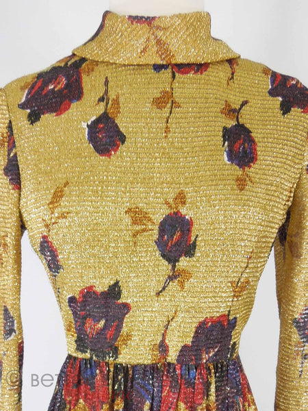 60s Metallic Gown - close up front