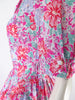 80s Laura Ashley Floral Dress - sleeve and zip detail