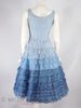 50s Blue Lace Party Dress - back view