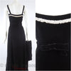 30s Black Velvet Dress & Jkt - dress back views