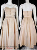 40s/50s Pink Stripe Silk Dress - without extra crinoline