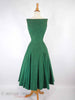 50s Green Lace Dress With Full Circle Skirt