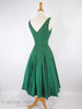 50s Green Lace Dress With Full Circle Skirt
