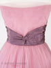 40s/50s Pink Tulle Ball Gown - back close
