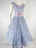 50s Lace Full Skirt Party Dress - angle view