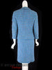 60s Blue Tweed Skirt Suit - full back view