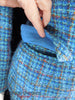 60s Blue Tweed Skirt Suit - pocket
