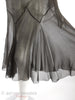 20s/30s Dress in Black Crepe - skirt detail