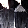 20s Black Velvet Dress - back detail