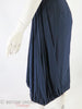 50s Navy Blue Silk Chiffon Dress - skirt side view