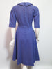 50s Purple Wool Day Dress - back with no crinoline