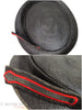 30s Black Straw Boater Tilt Hat