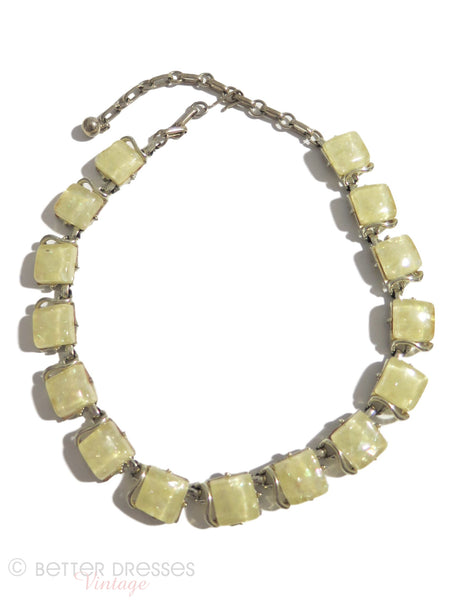 50s Coro Marked Choker in Light Yellow Confetti