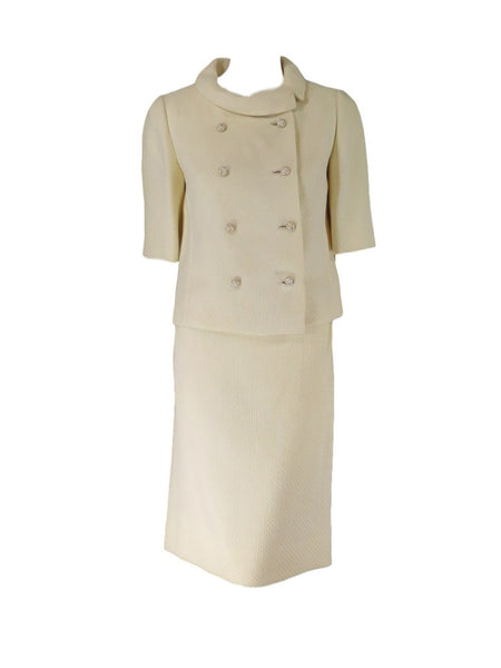 60s Skirt Suit in Cream
