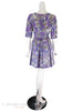 50s/60s Purple Watercolor Dress - back view