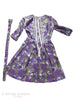50s/60s Purple Watercolor Dress - interior views